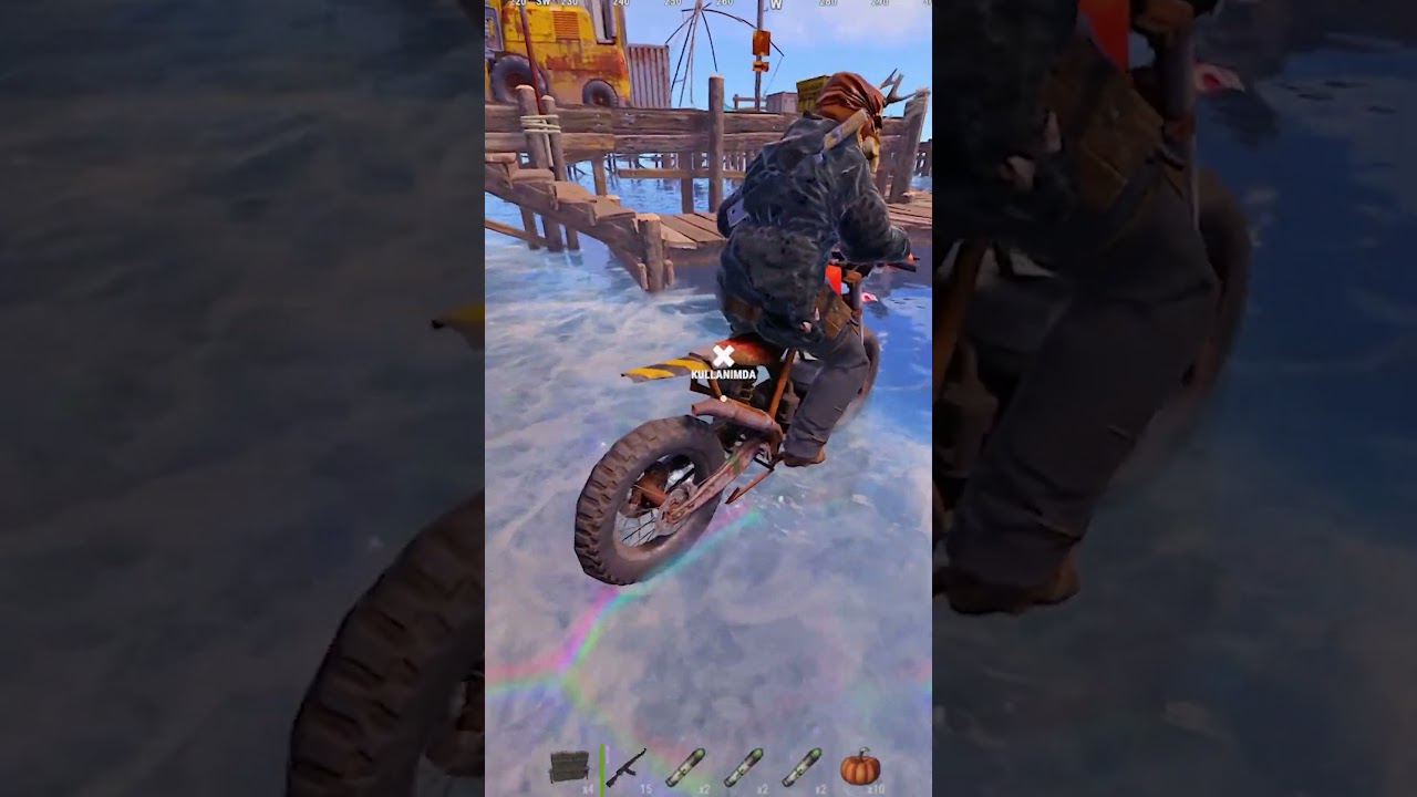 RUST - MOTOR BUG İLE G&Uuml;VENLİ B&Ouml;LGEDE ADAM D&Uuml;Ş&Uuml;RME