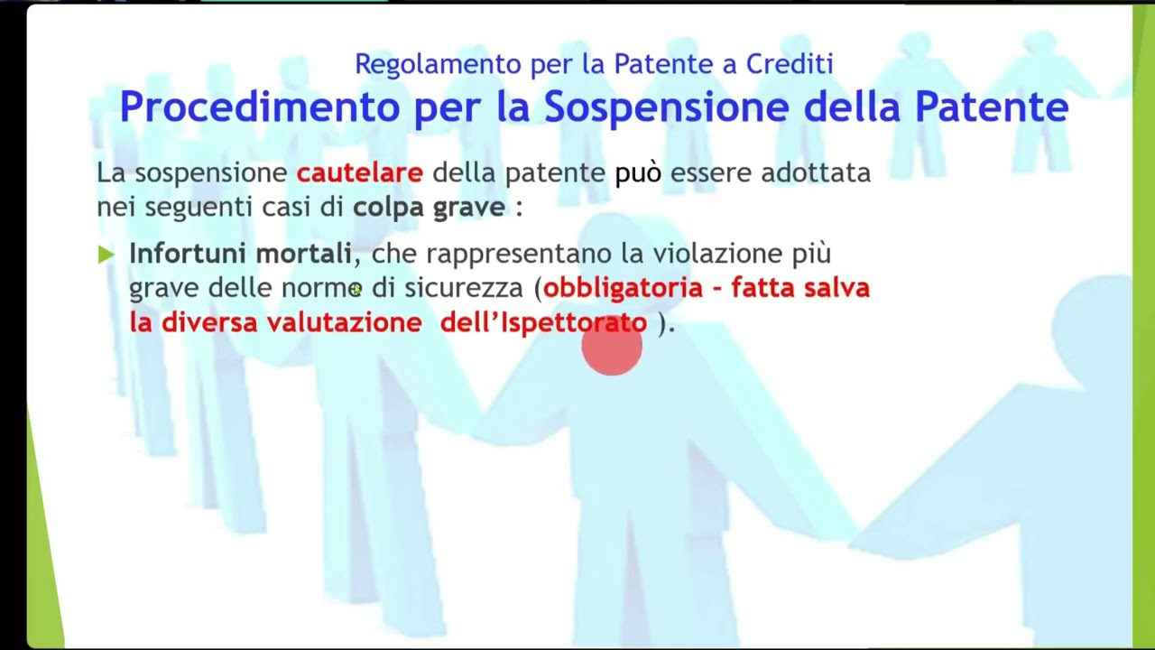 Nuove Linee Guida per la Patente a Crediti nei Cantieri - Webinar - Seconda Parte