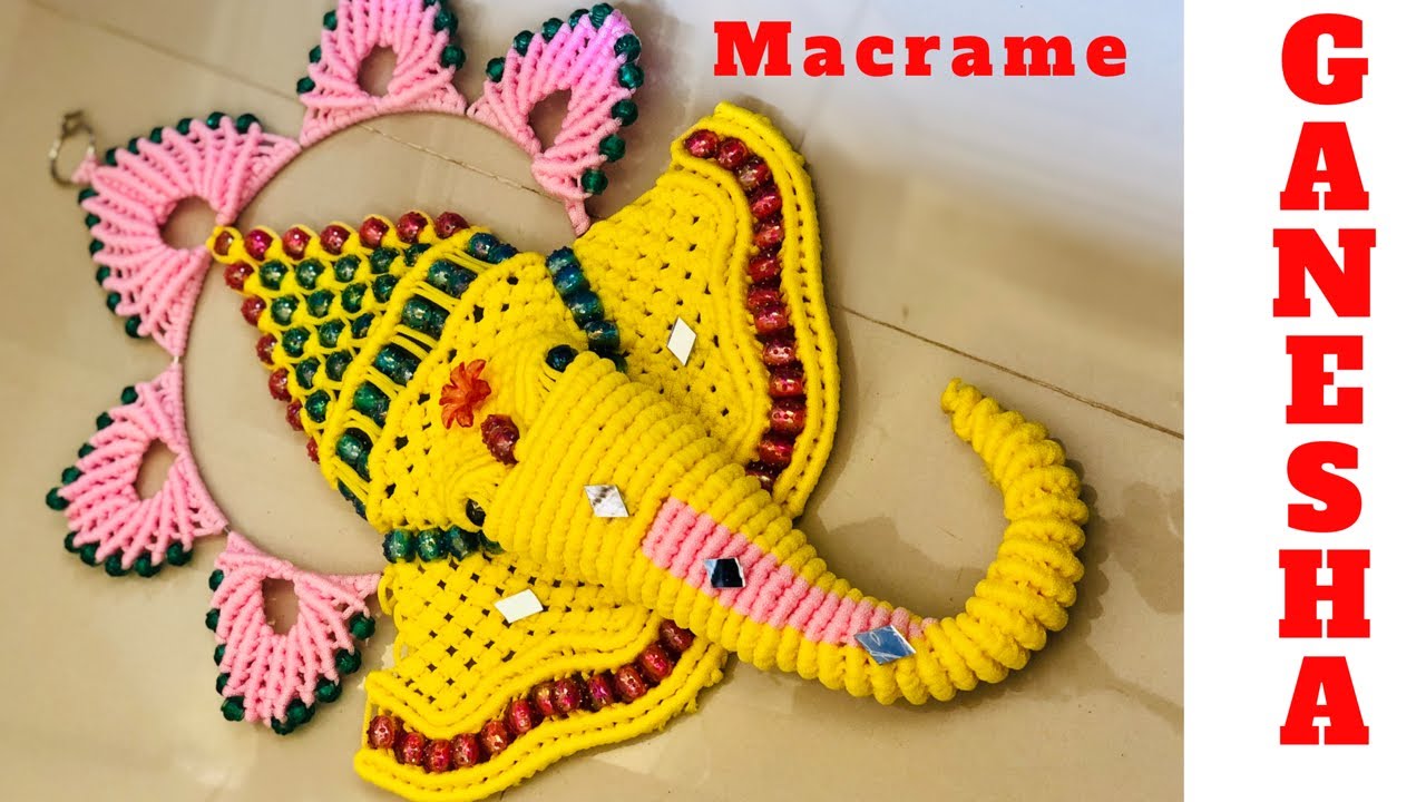 How to make macrame ganesha new design \ MACRAME GANPATI 2019