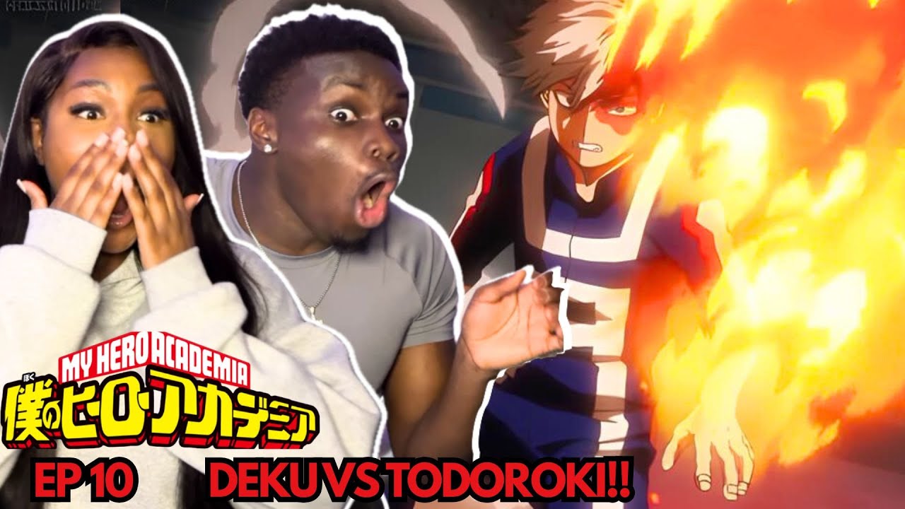 BEST FIGHT EVER!!! DEKU VS TODOROKI!! MHA HATER REACTS TO MY HERO ACADEMIA SEASON 2 EPISODE 10!!