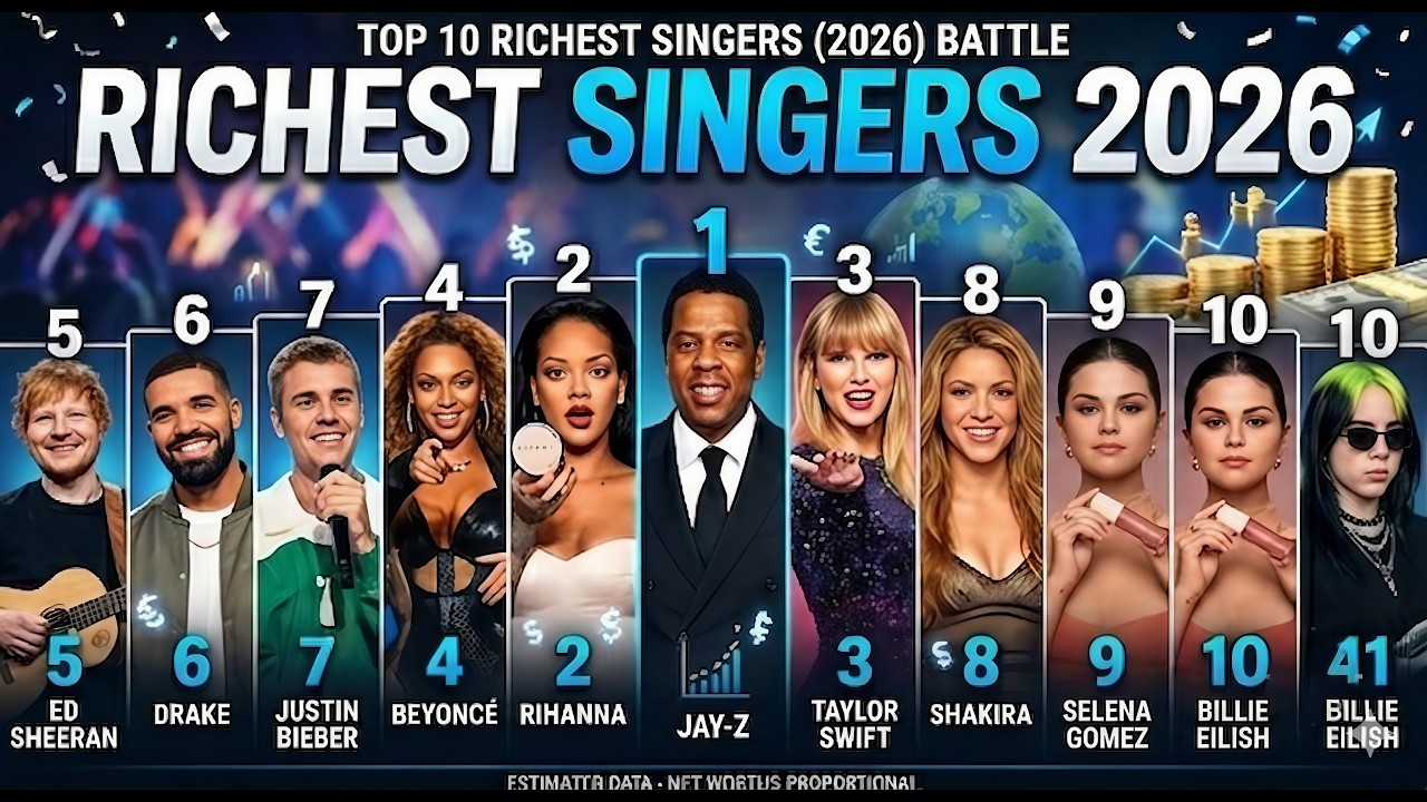 Top 10 Richest Singers in the World (2026) &ndash; Billionaire Music Icons