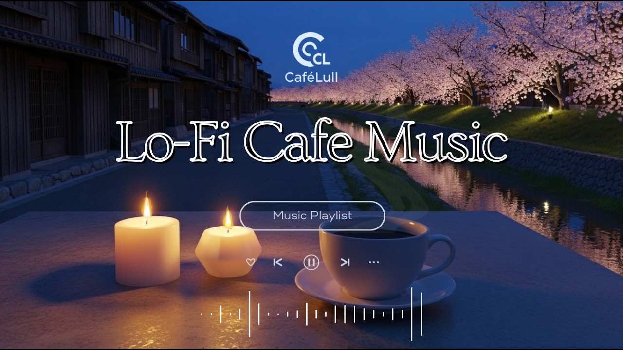 Blue Hour Café Ambience with Soft Jazz | Night BGM for Study, Relaxation, and Sleep