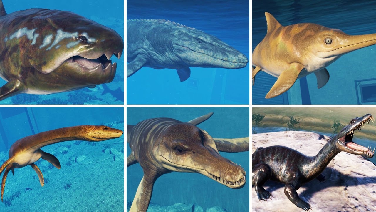ALL AQUATIC REPTILES - Jurassic World Evolution 2