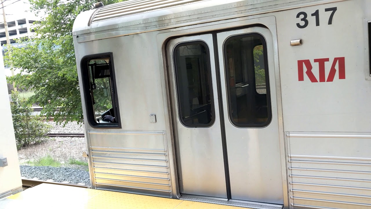 RTA Cleveland Red Line leaving Little Italy station