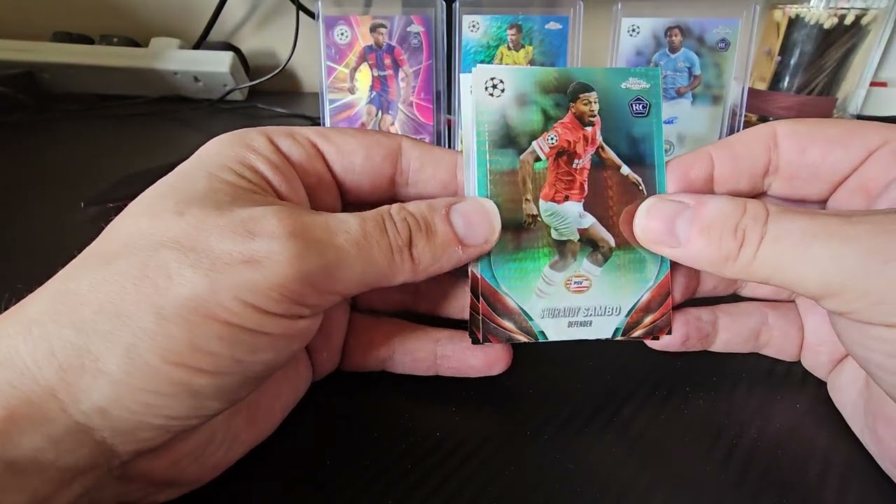 Topps chrome uefa club competitions blaster box ×3 opening, Autograph hit