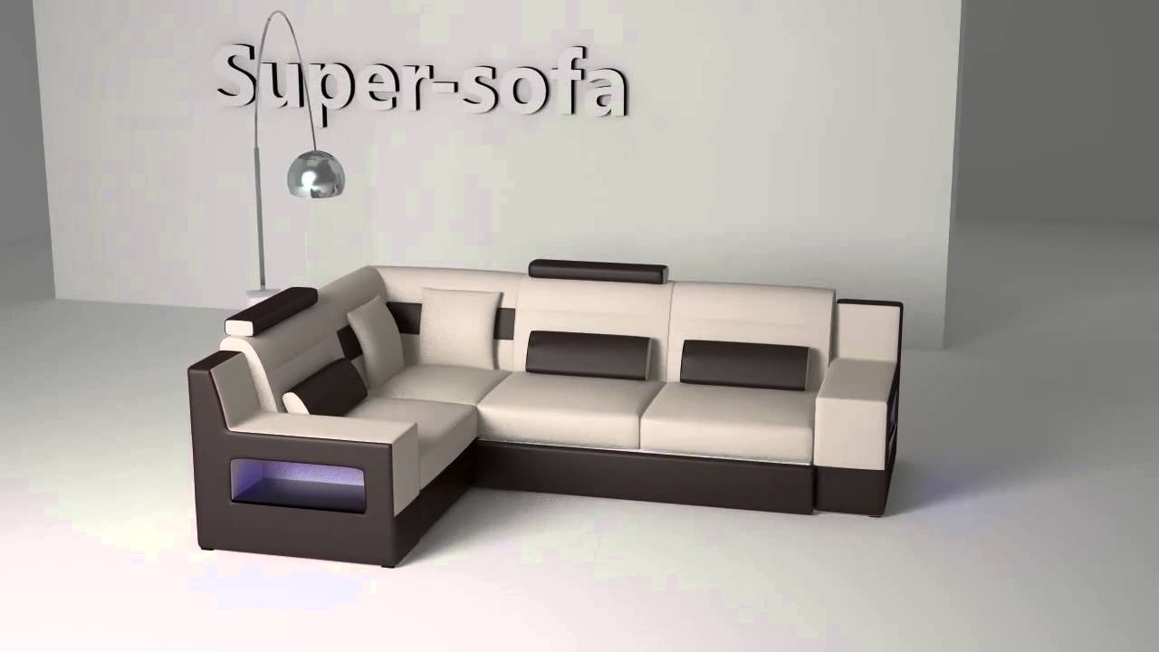 Narożnik rozkładany z funkcją spania Ronaldo L -- Super-Sofa.com