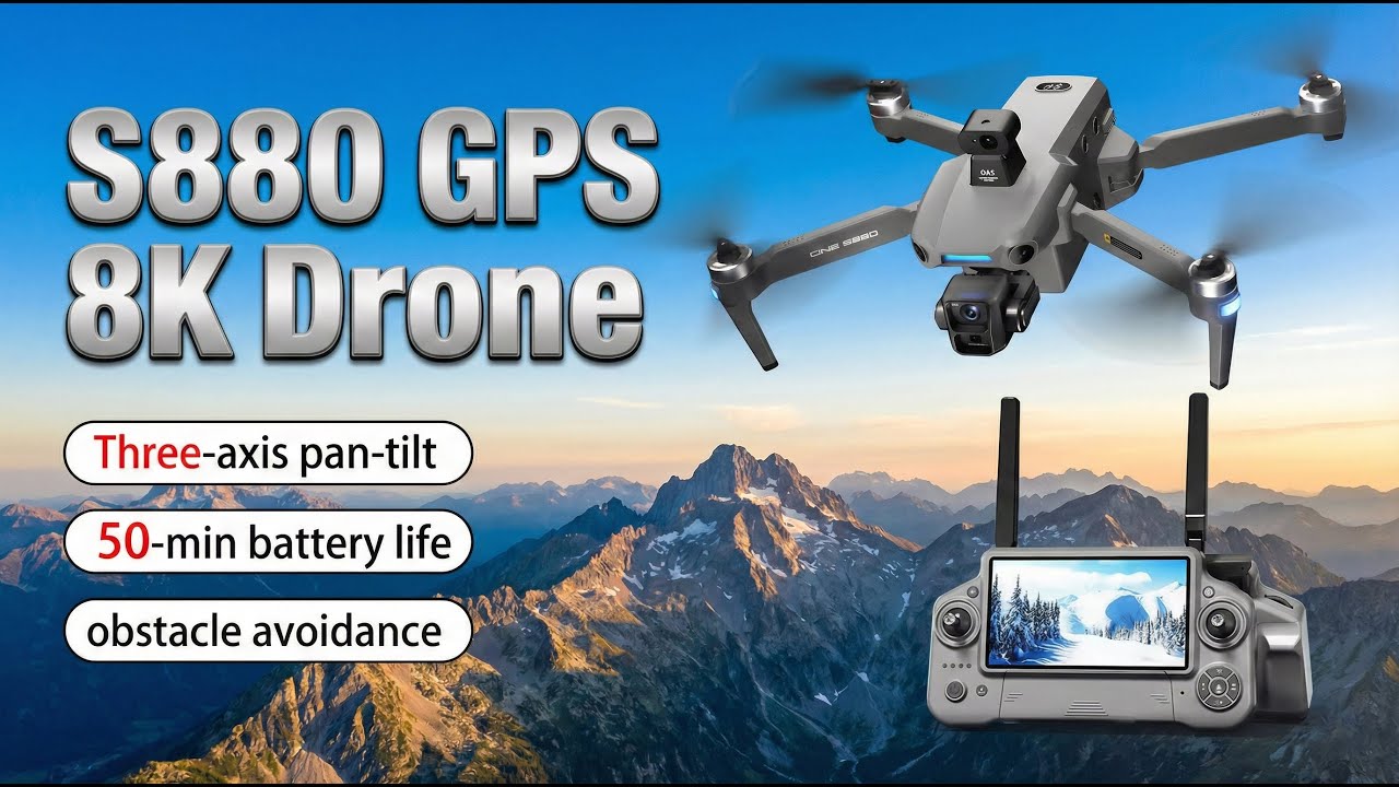 S880 GPS Drone With 8K Professional Dual Camera | New Drone 2026