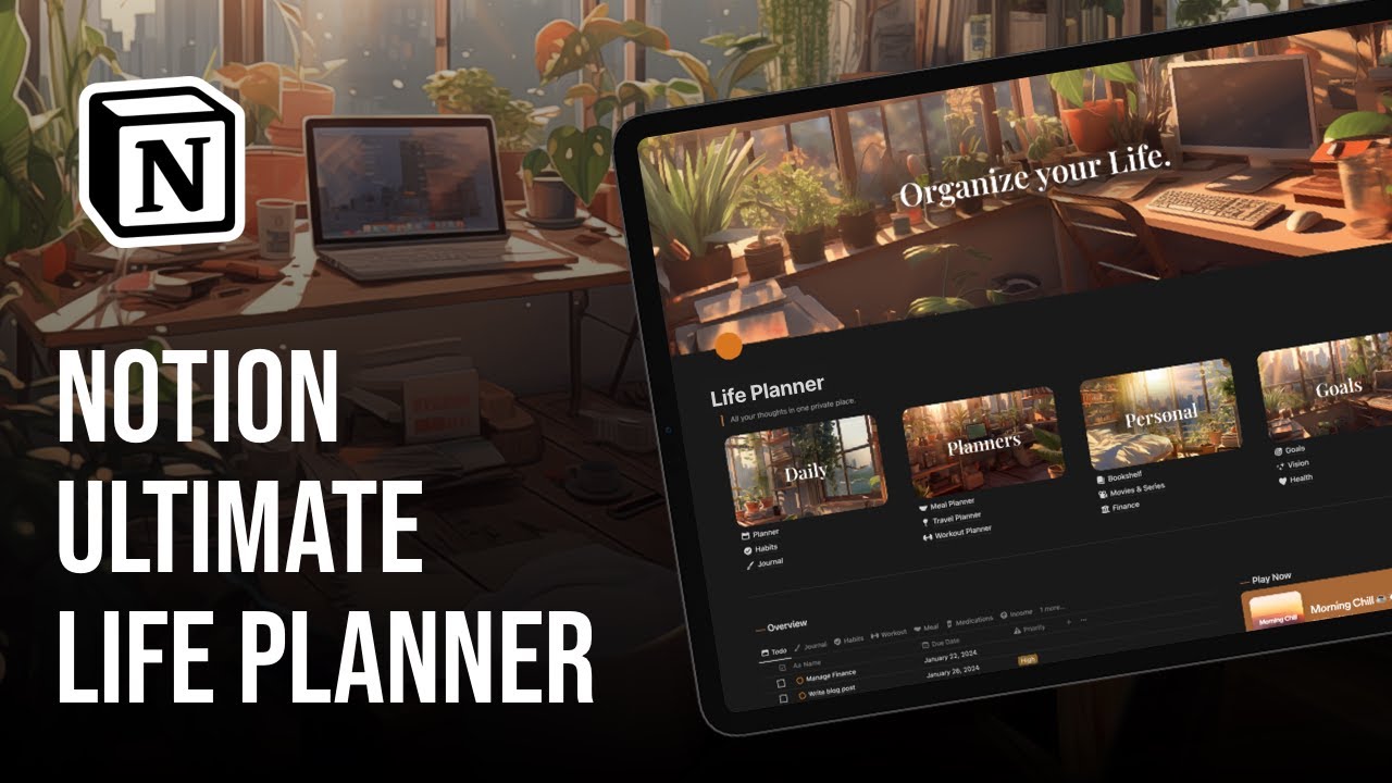 Как организовать и спланировать свою жизнь в Notion | Шаблон Notion Ultimate Life Planner