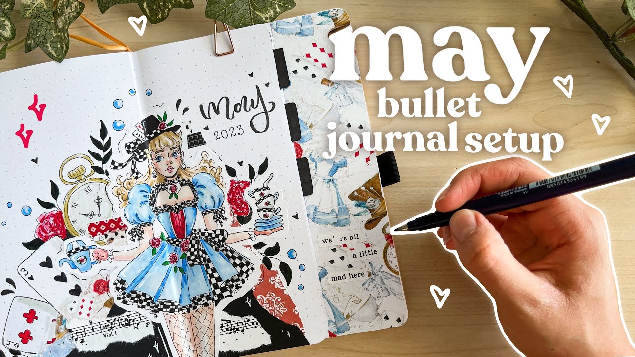 MAY 2023 bullet journal setup 🎩✨ plan with me