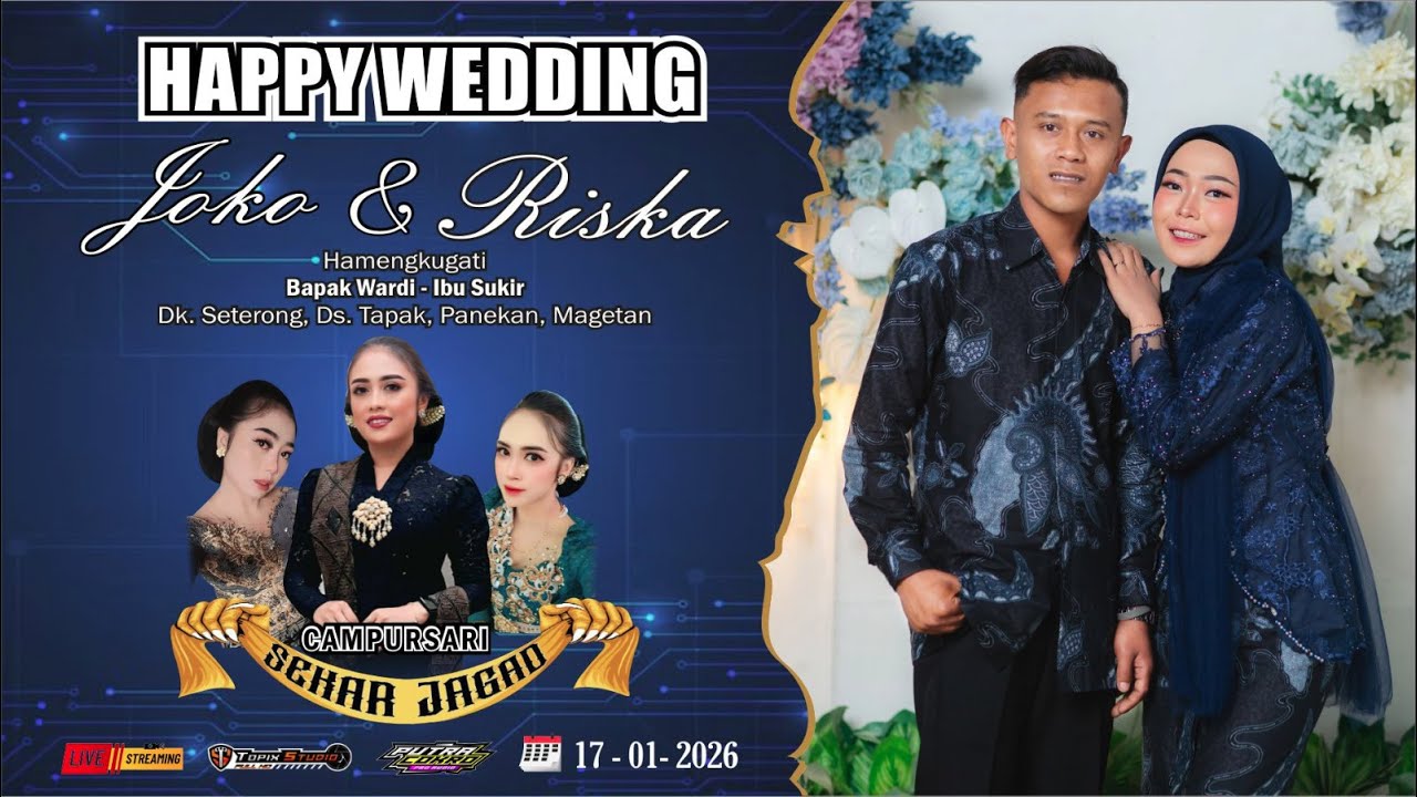 LIVE  MALAM KIRIM DOA PERNIKAHAN JOKO & RISKA | CS SEKAR JAGAD | PUTRA COKRO AUDIO, SETERONG TAPAK