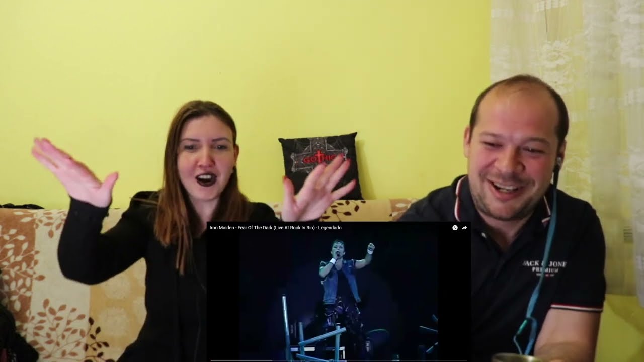 Couple Reacts to IRON MAIDEN - Fear of The Dark (LIVE)