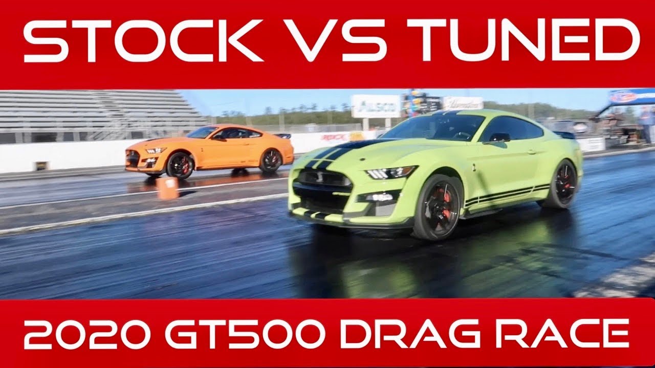 1st STOCK vs TUNED 2020 SHELBY GT500 DRAG RACE!