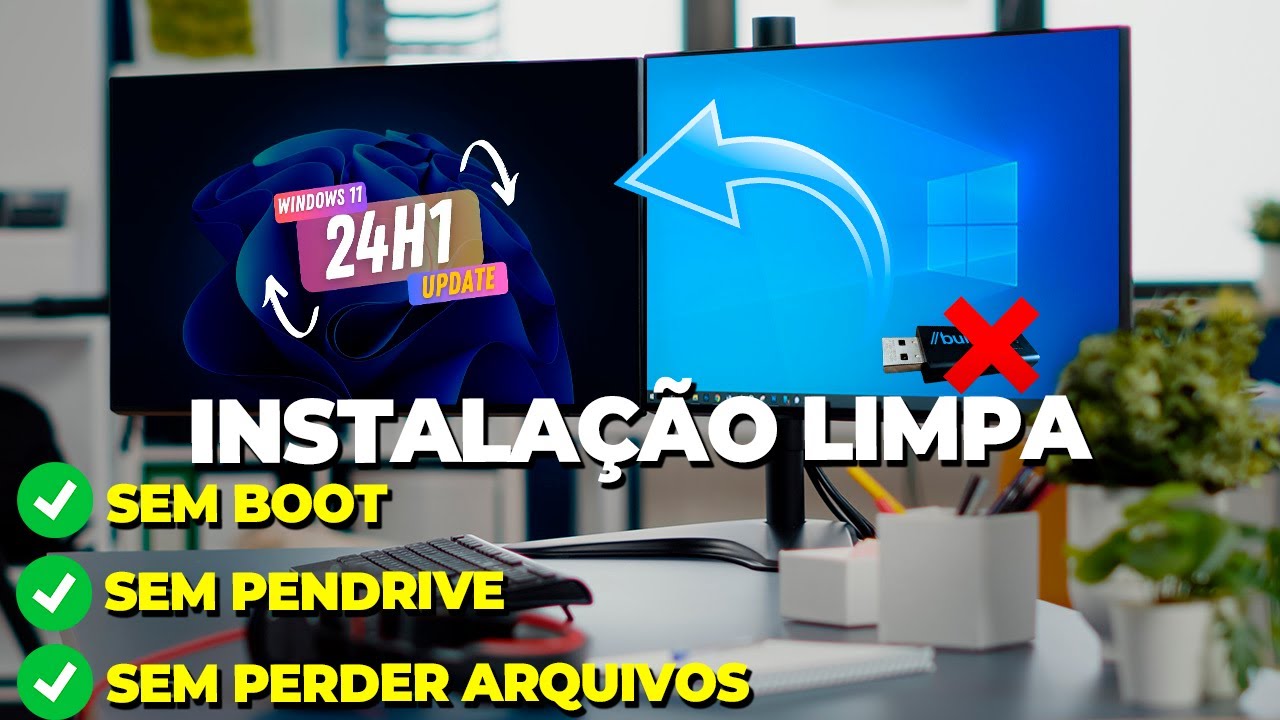 Como Formatar o Pc e Instalar o Windows 10 ou 11 SEM PENDRIVE e SEM PERDER OS ARQUIVOS