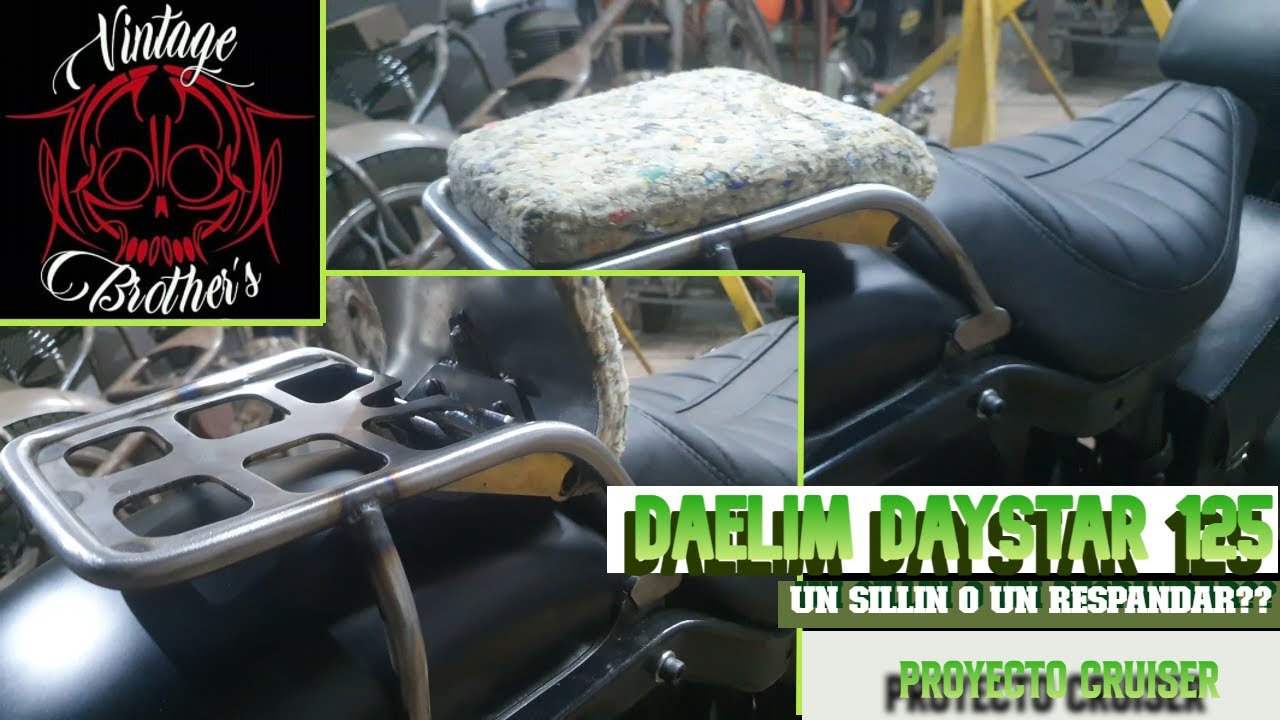 fabricando un sillin o un respaldar a la moto? MIRALO HASTA EL FINAL QUE LA IDEA ESTA GENIAL!!!!