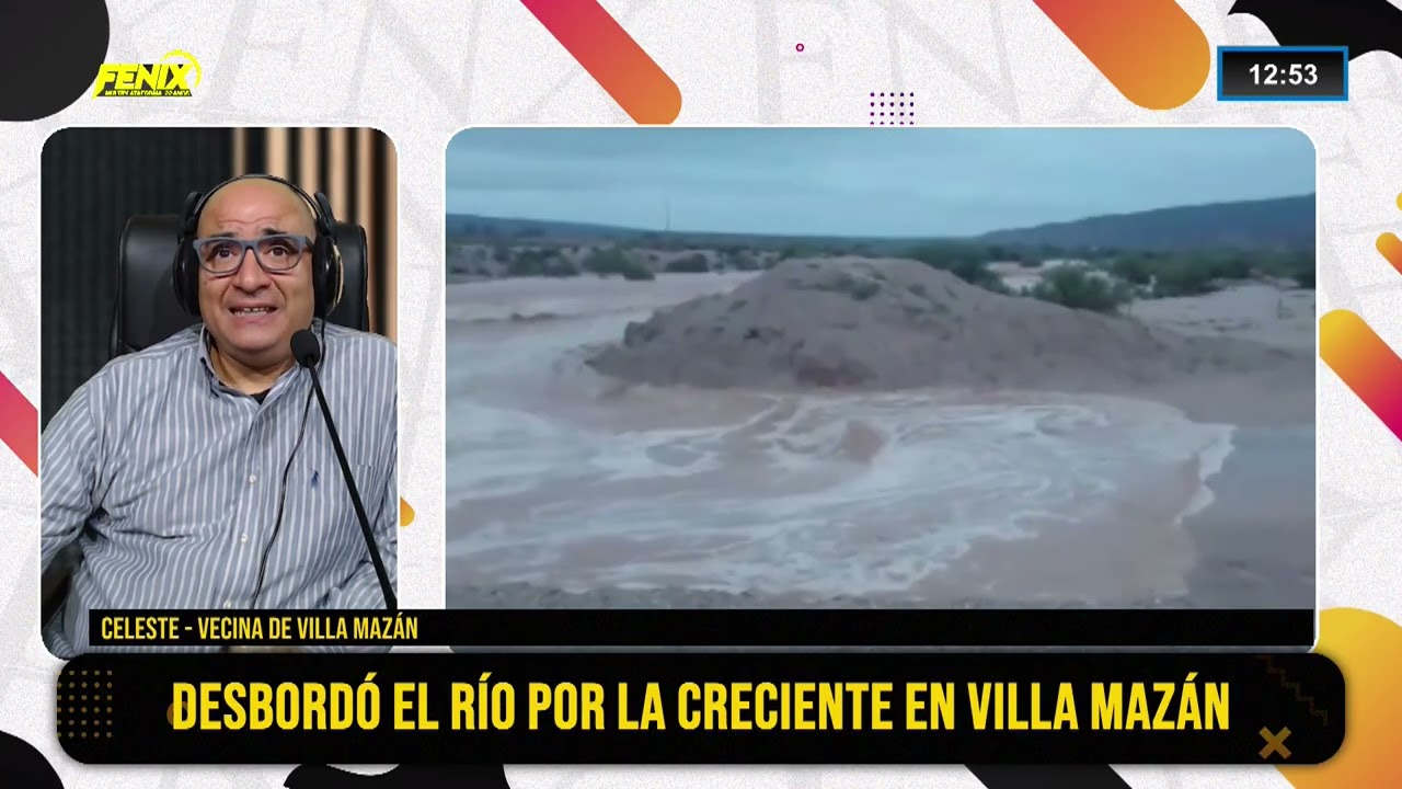 Desbordó el río por la creciente en Villa Mazán