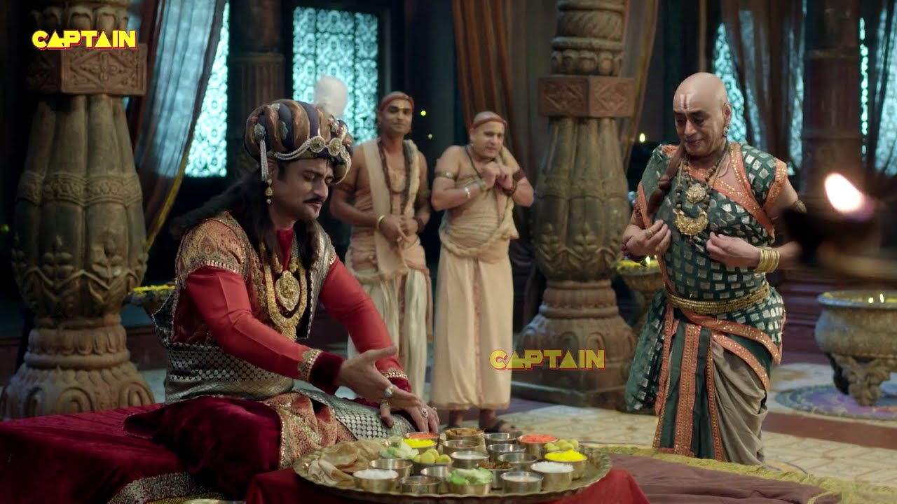 महाराज का स्वादिष्ट भोजन देख तथाचार्य हुए लालायित - तेनाली रामा - EP - 273, 274, 275, 276
