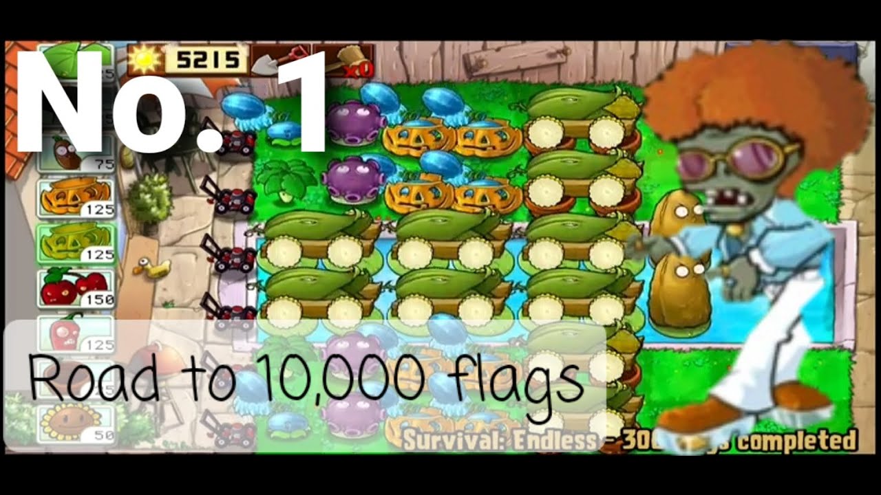 Plants vs. Zombies | Survival: Endless 300+ flags | Ladderless | Road to 10,000 flags | Android