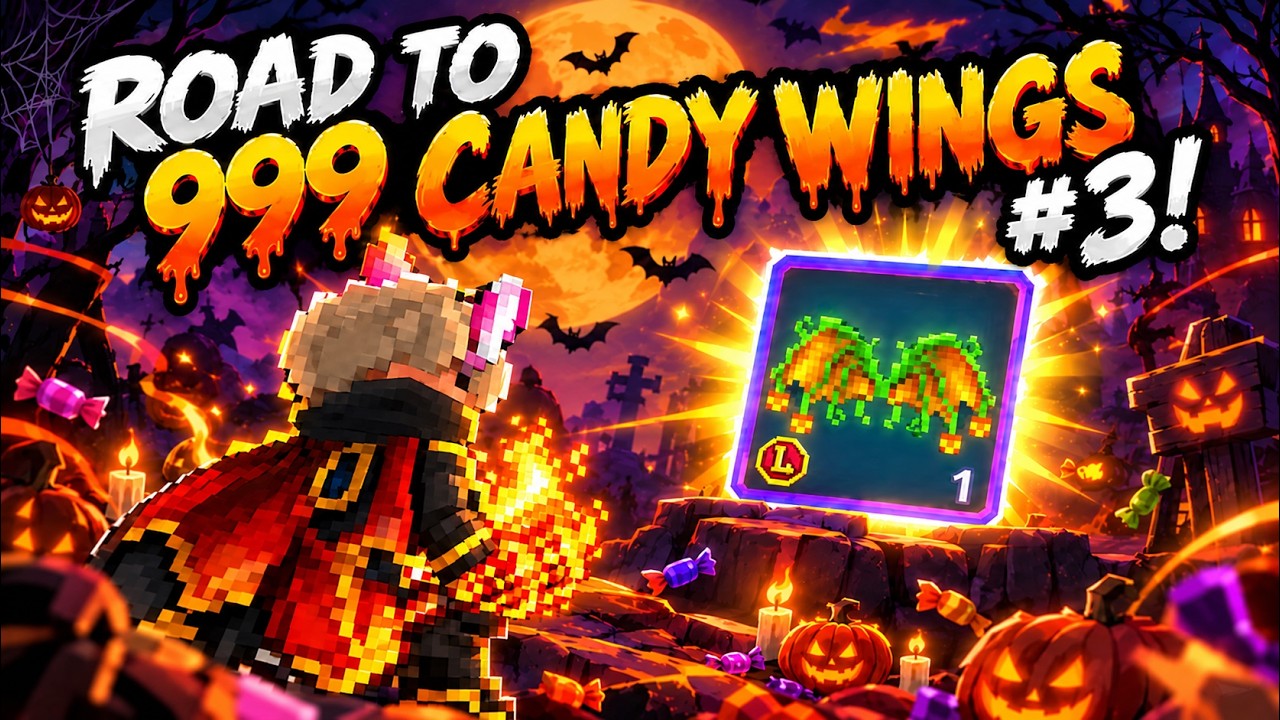 ROAD TO 999 CANDY WINGS #3 ANOTHER LEGENDARY!? | Pixel Worlds
