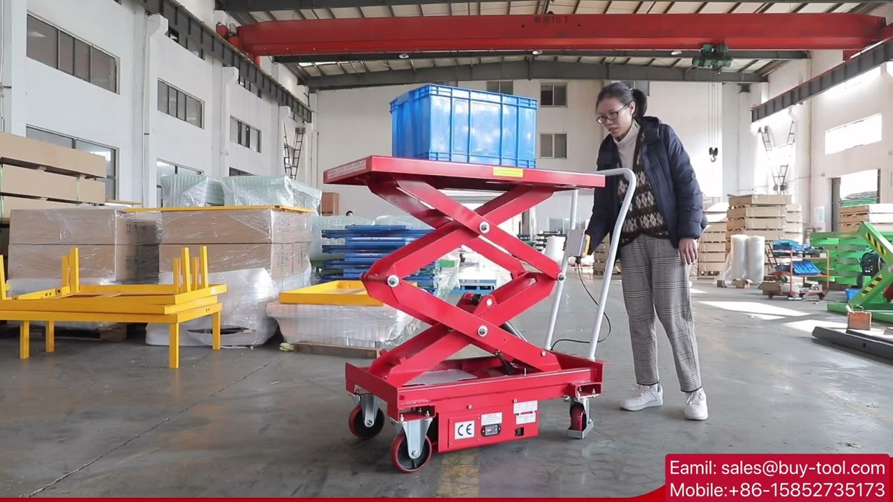 Mobile Hydraulic Lift Platform Motorized For Warehouse