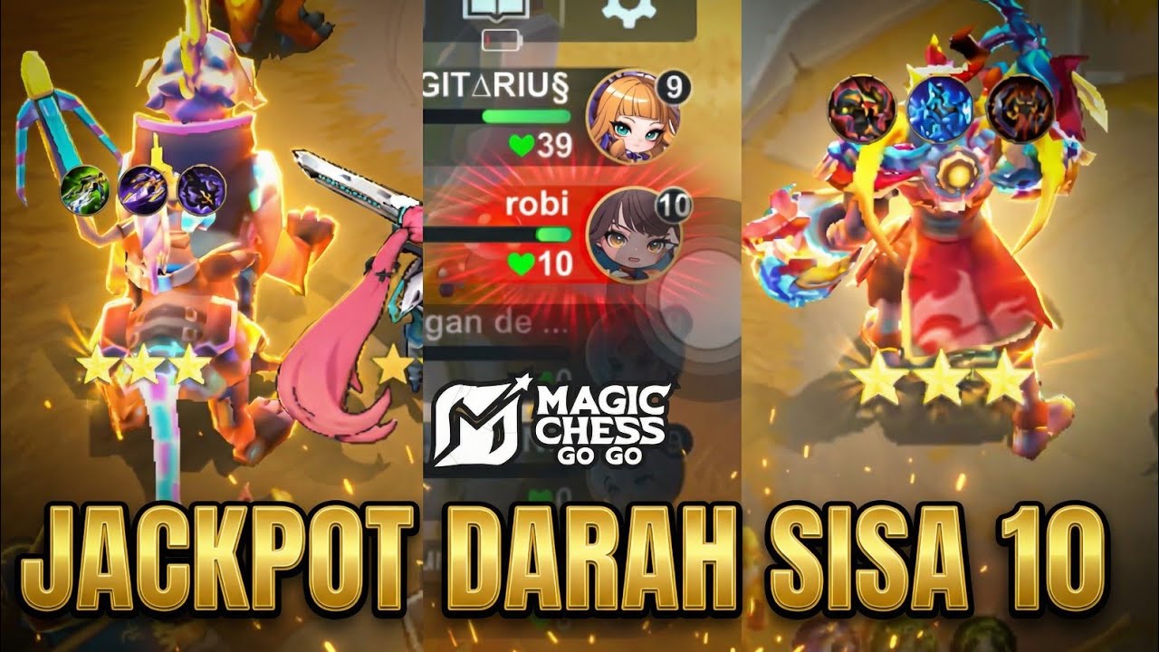 NYARIS SOON! Sisa 10 HP Dapat Jackpot Hero Bintang 3! 😱 Magic Chess