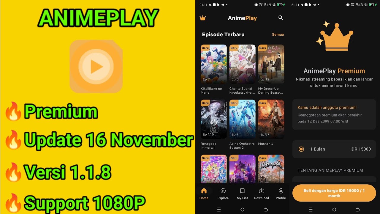 Animeplay Premium Dan Bermain Game Mobile Legend Update 16 November 2025