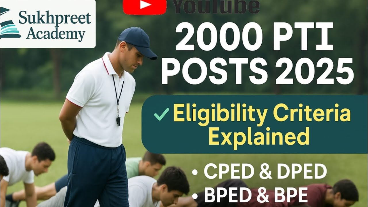 PTI 2000 Posts Eligibility Criteria ||