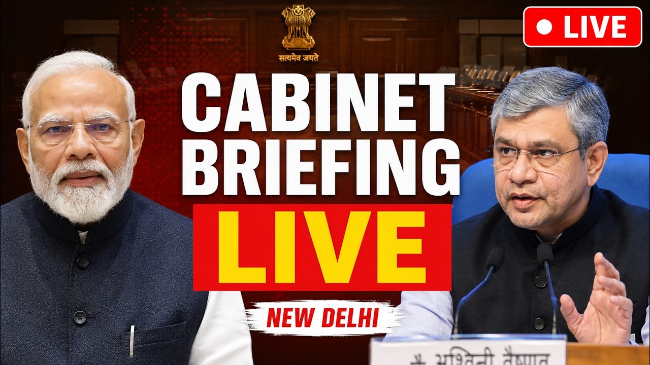 LIVE: Union Cabinet Briefing | Ashwini Vaishnaw Addresses Media | PM Modi Cabinet Decisions LIVE