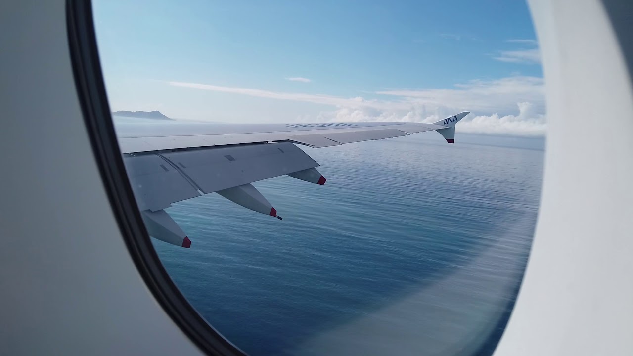 ANA Flying Honu A380 初号機 ダニエル・K・イノウエ(ホノルル)空港 着陸シーン