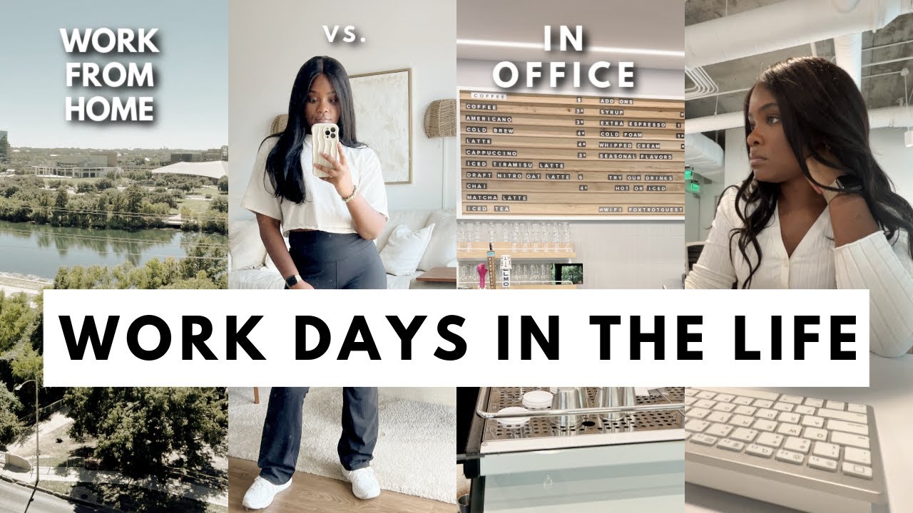 9-5 WORKS DAY IN THE LIFE: Working From Home vs. Going Into the Office