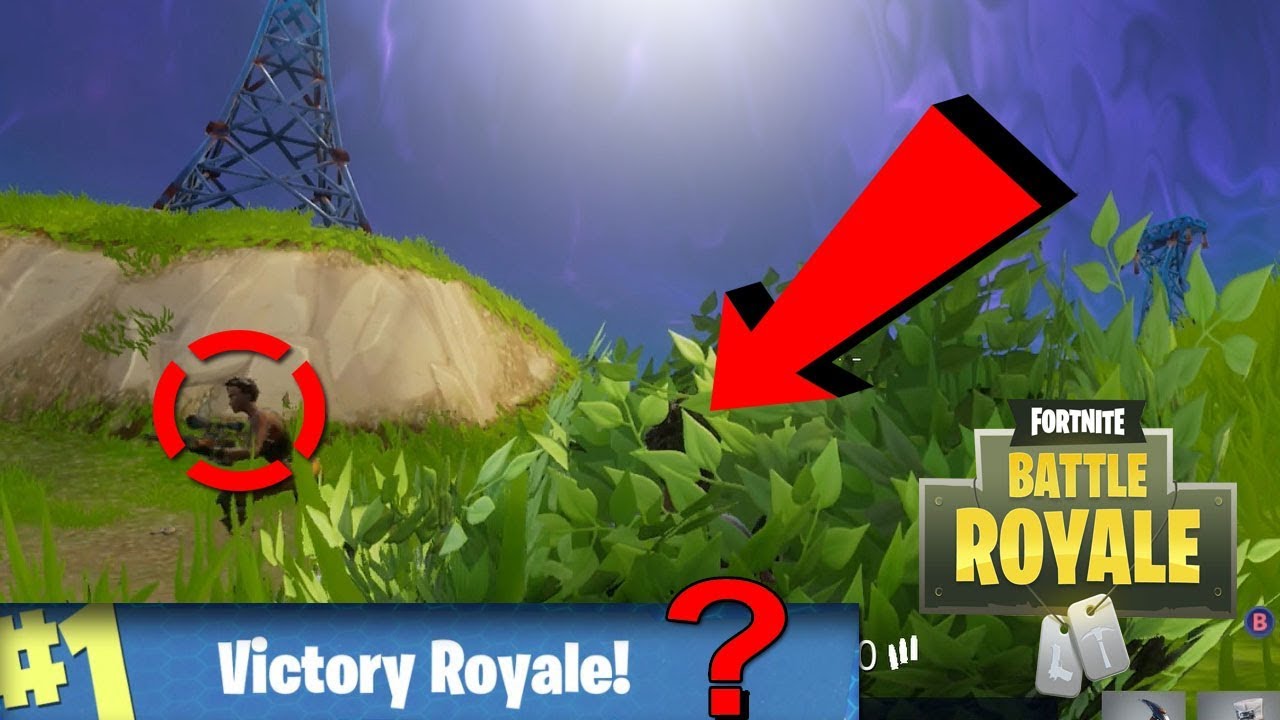 HIDING IN A BUSH ALL GAME AND WINNING! - FORTNITE BATTLE ROYALE! - (Victory Royale)