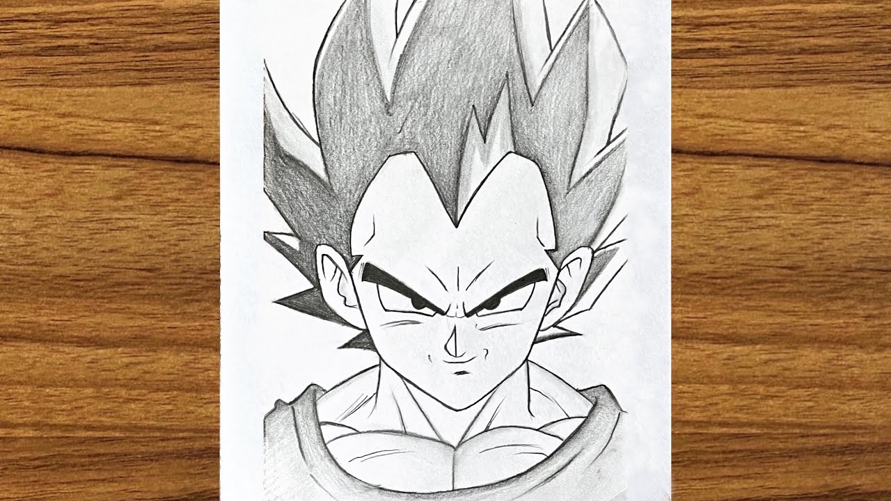 How to draw Vegeta ultra ego || Vegeta drawing easy || How to draw anime step by step