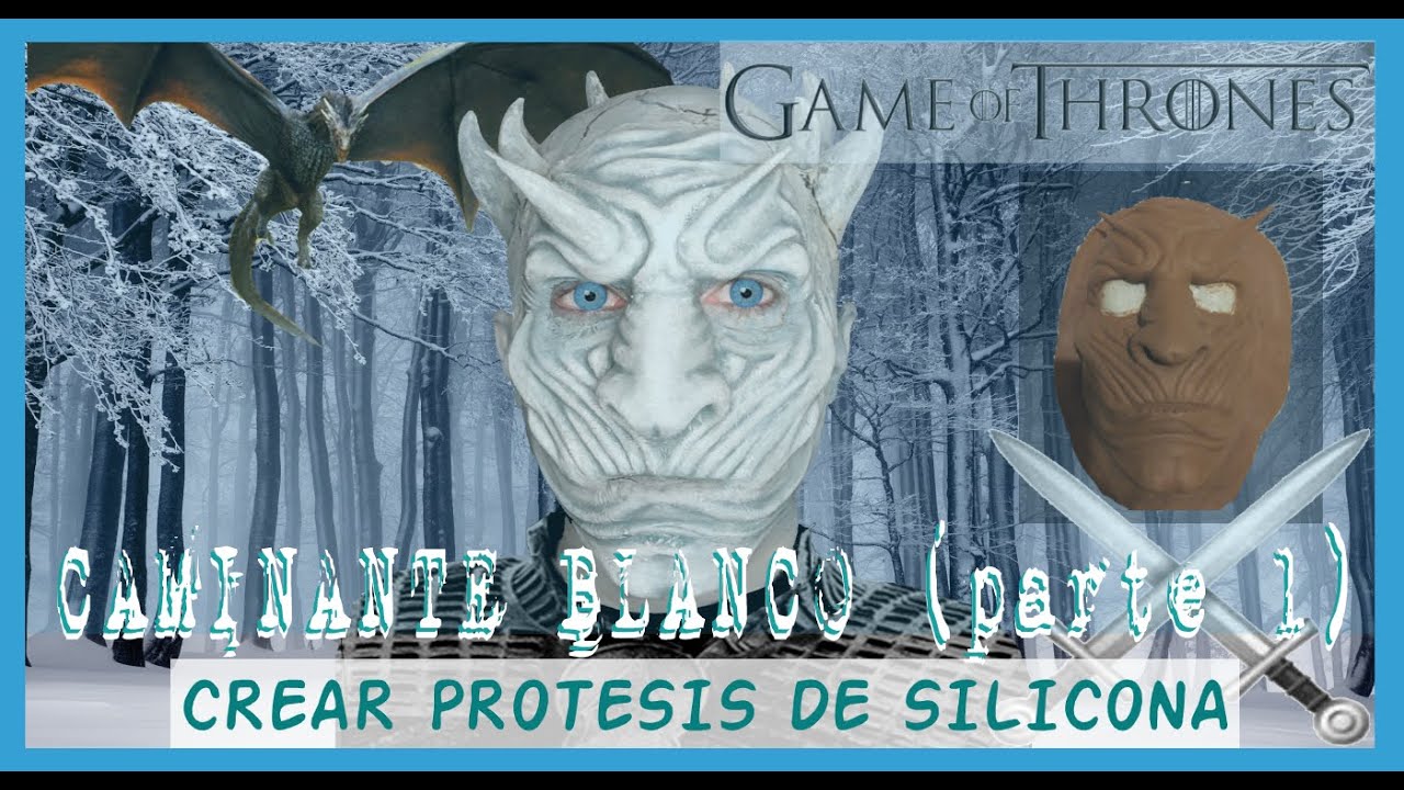 💀 Cómo crear MÁSCARA de CAMINANTE BLANCO 1❄️ | ⚔️ Juego de Tronos ⚔️ | Halloween 🎃 Prótesis silicona