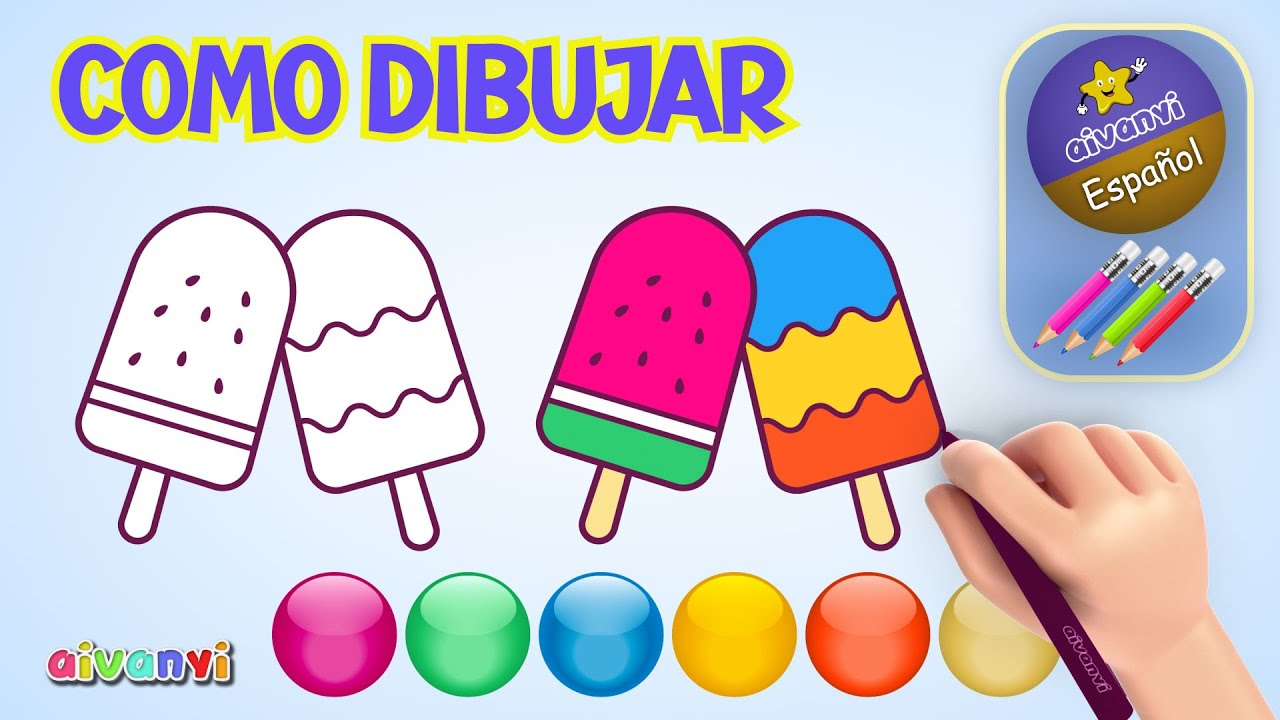 Como dibujar 🎨 un helado @AivanyiEspanol