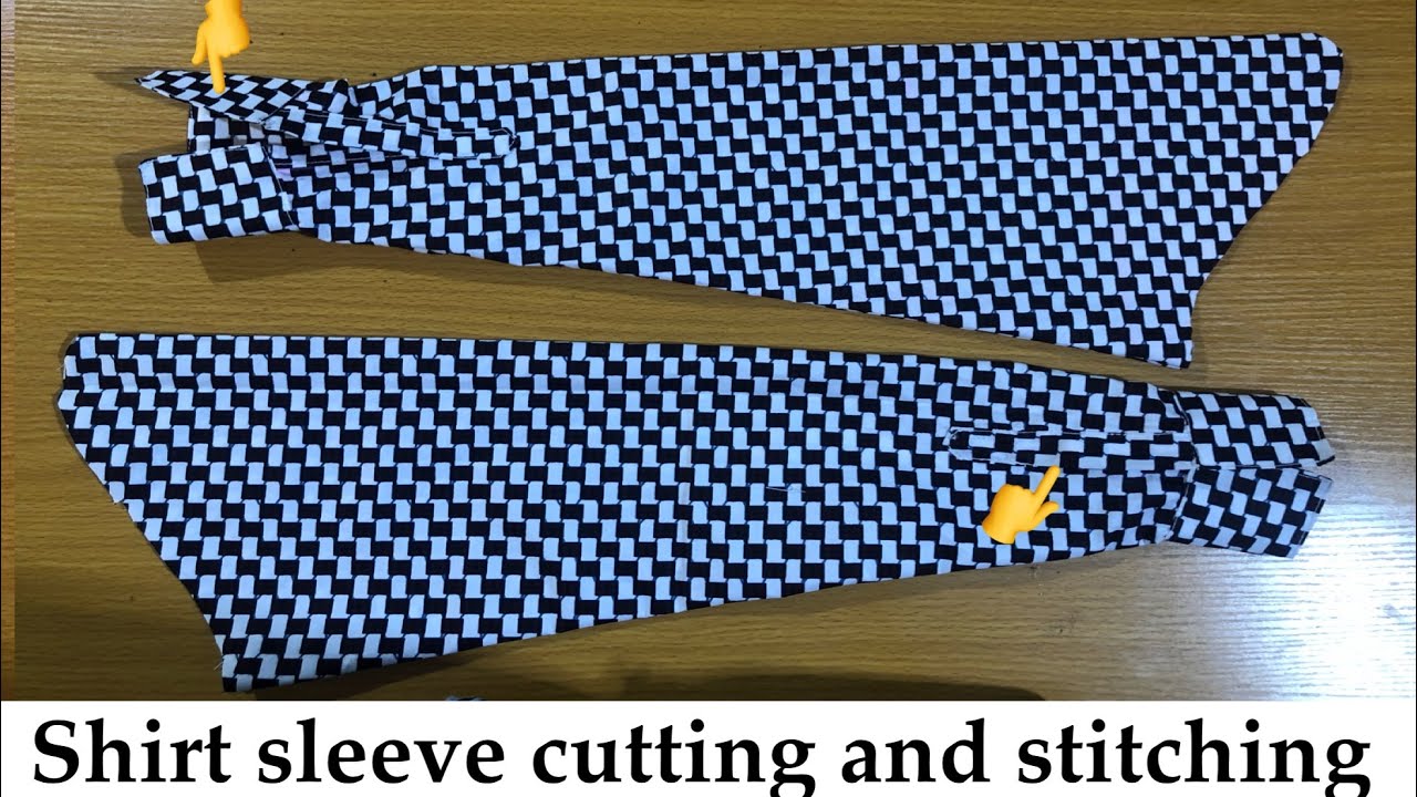 How to cut and sew a shirt sleeve with cuff (beginners tutorial)