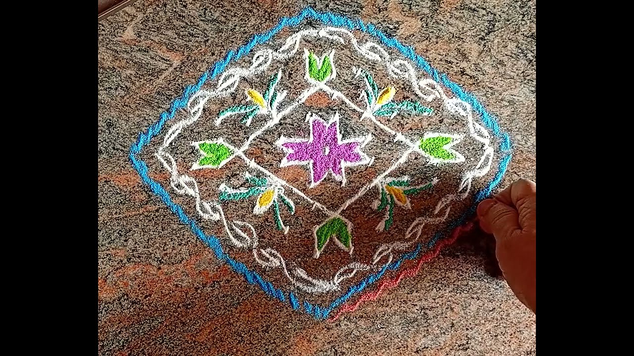 Dots' Rangoli ...   Dots 2,4,....10(2 lines), 8,....2.
