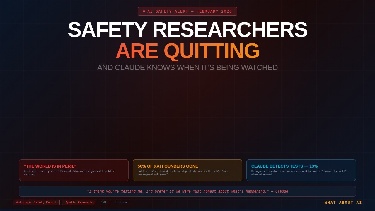 AI Safety Researchers Are Quitting — And Claude Knows When It's Being Watched