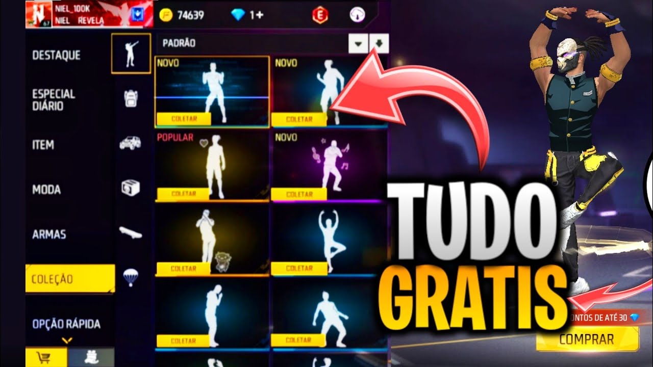 Testei os Aplicativos de Ganhar Emotes Gr&aacute;tis no Free Fire
