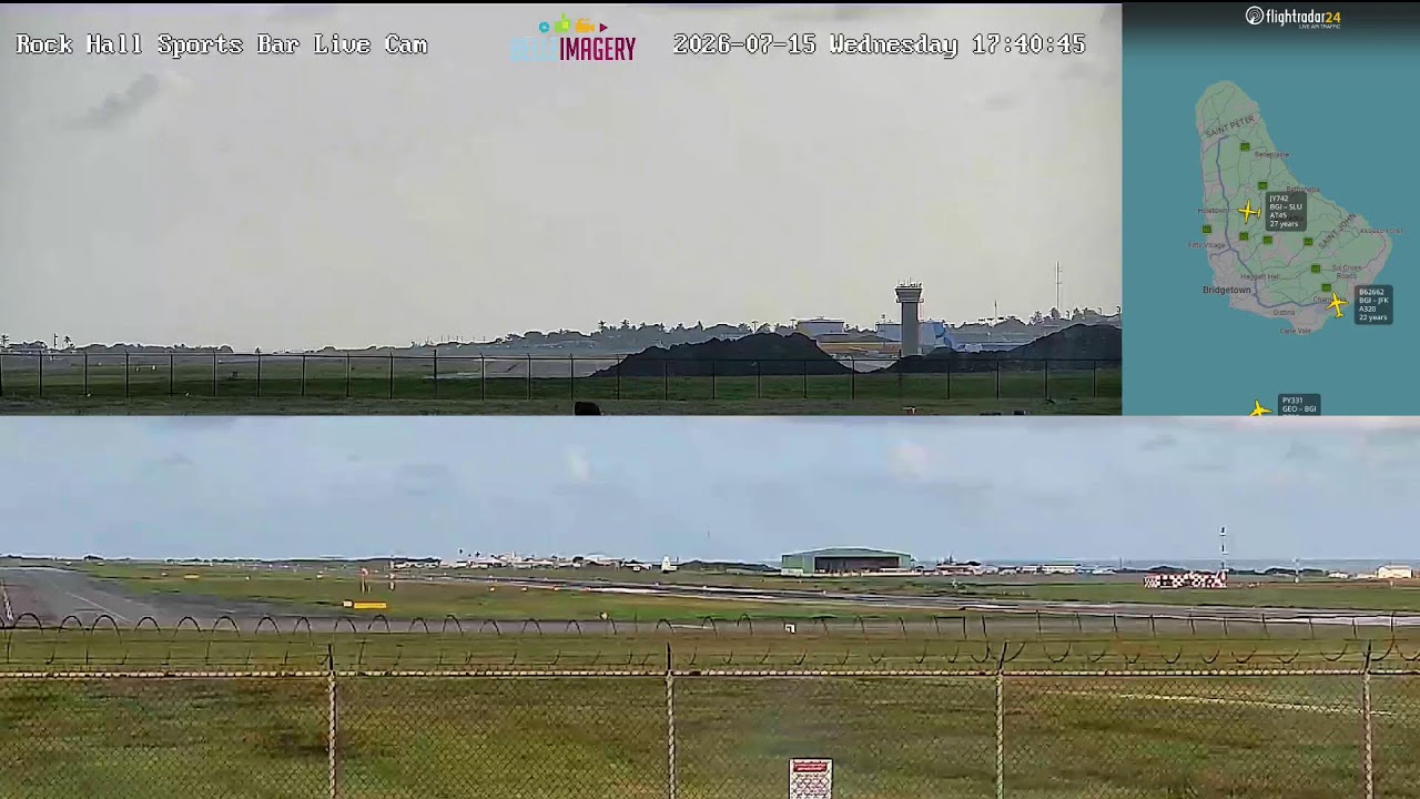 Barbados Live Airport Stream (BGI) - 24 HR