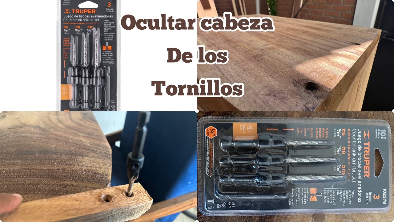Ocultar la cabeza de tornillos con esta herramienta-avellanadores truper para madera