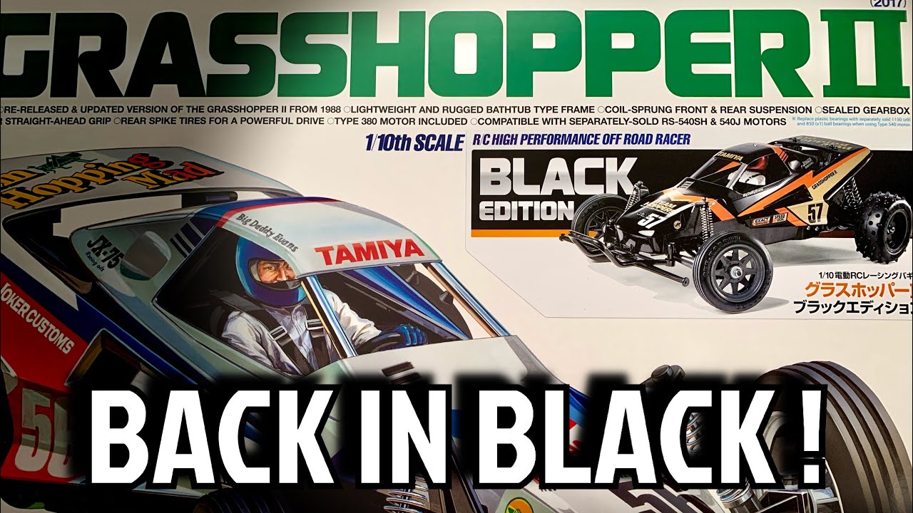E118: Unboxing The 2021 Tamiya Grasshopper II Black Edition Kit 47471 I love It!