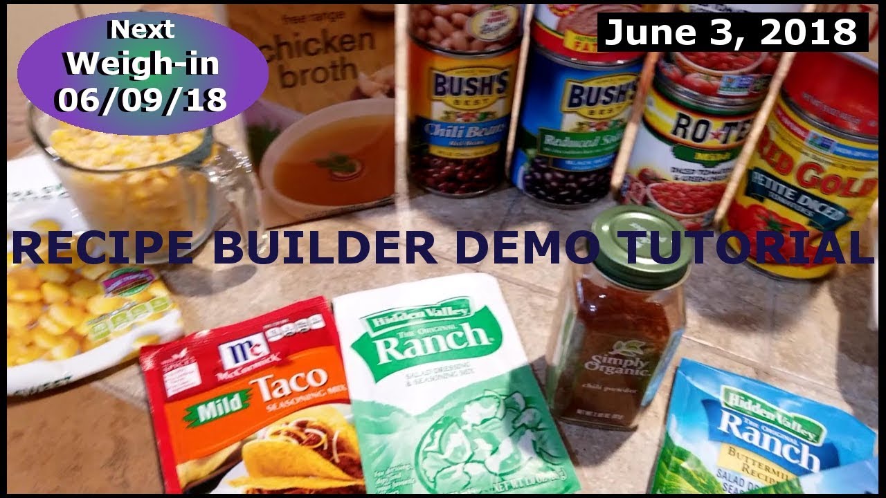 Weight Watchers app Recipe Builder Tutorial mobile ||  1 SP Chili