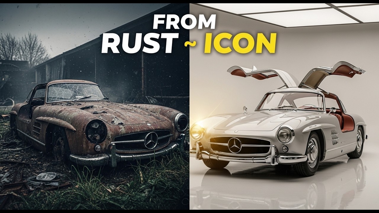 ASMR Car Restoration | 1955 Mercedes-Benz 300SL Gullwing | New York Vintage Luxury Rebuild
