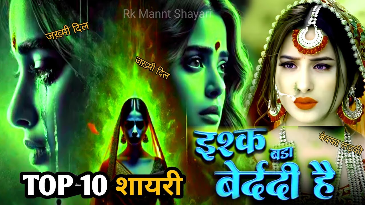 दर्दनाक 😭Top 10 शायरी |यें इश्क बड़ा बेदर्दी 💔बहुत ही बड़ा दर्दनाक story🥀 है एक बेवफा लड़की की 😭
