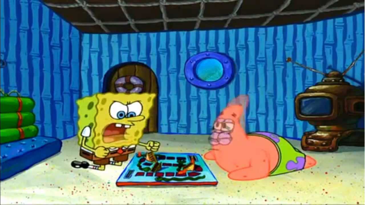 Spongebob und Patrick spielen Aale und Rolltreppen