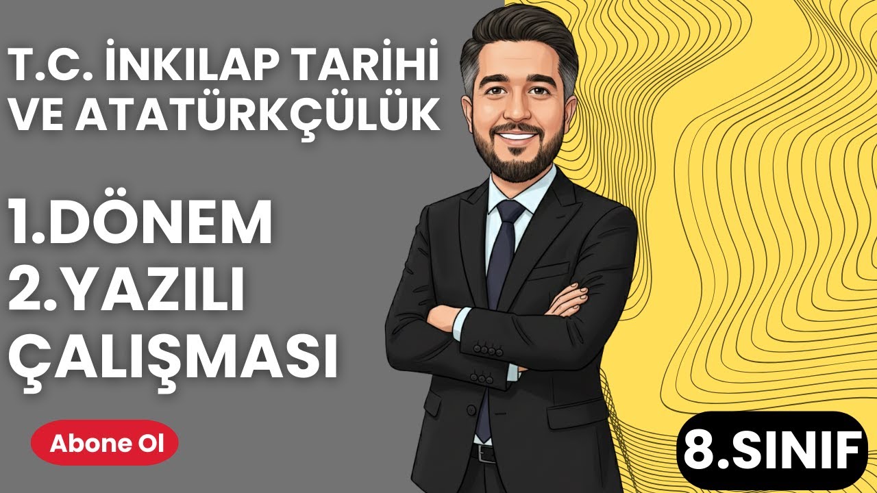 8.Sınıf İnkılap Tarihi 1.Dönem 2.Yazılı Çalışması (Mutlaka İzle! )#inkılaptarihi #yazılıhazırlık