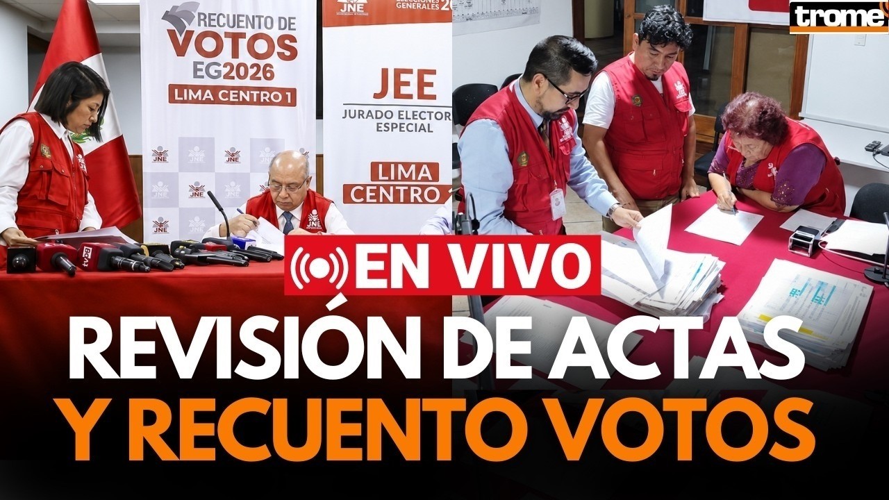 🔴 RECUENTO DE VOTOS DEL JEE EN VIVO: RESULTADOS DE SEGUNDA VUELTA 2026 | Trome