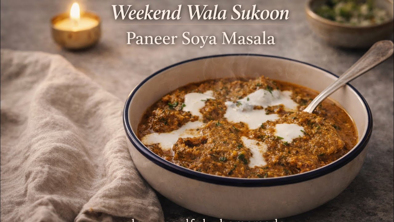 Simple ingredients, royal taste — Paneer Soya Masala magic 🪄#paneersoyamasala #dinnerideas#foodreel