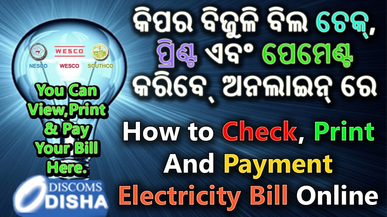 How To View, Print And Pay Electricity Bill Online | Check Electric Bill Status Online In Odisha