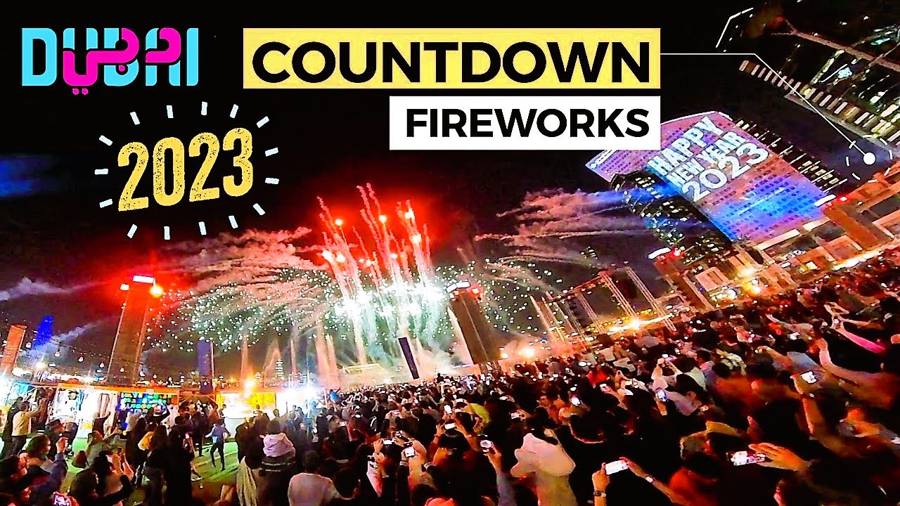 DUBAI NEW YEAR 2023 COUNTDOWN AND FIREWORKS | DUBAI FESTIVAL CITY MALL