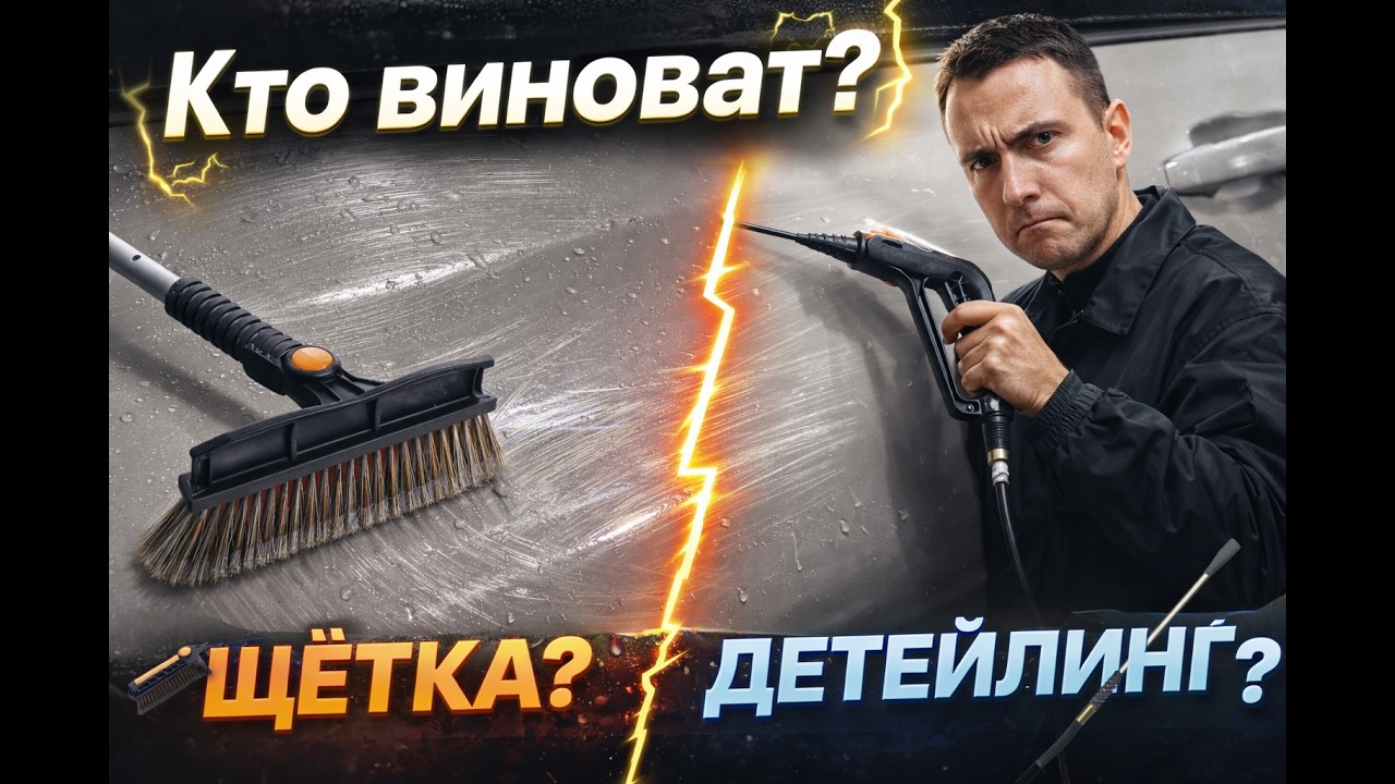 Поцарапали автомобиль на мойке. 